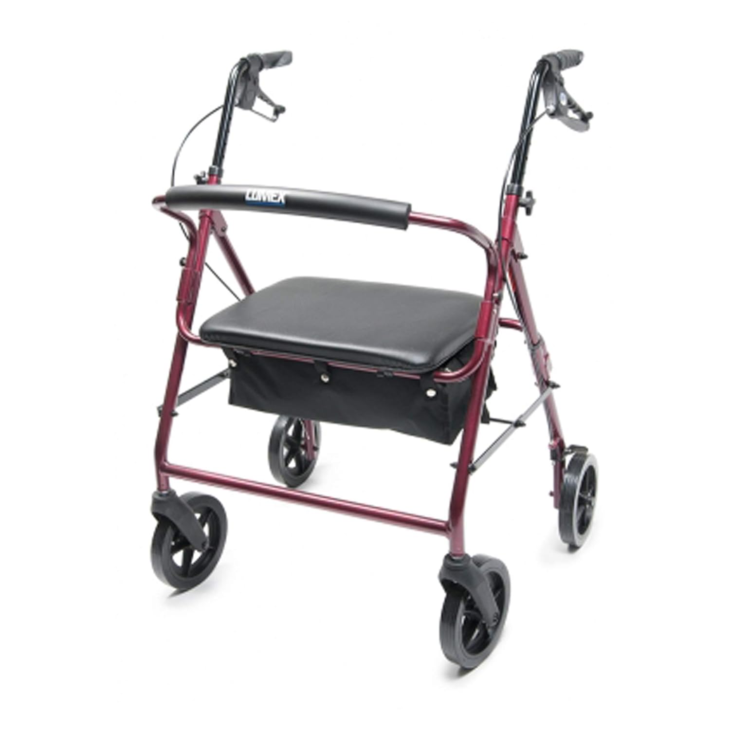 Lumex Rollator For Seniors and Elders, Wheel size 8 inch ,With Adjustable Handle Height – Customizable from 31"–34.5" to accommodate users 5' to 6' tall, Weight Capacity 450lbs,, Foldable , RJ4402R
