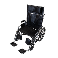 Heavy-duty bariatric reclining wheelchair side angle view