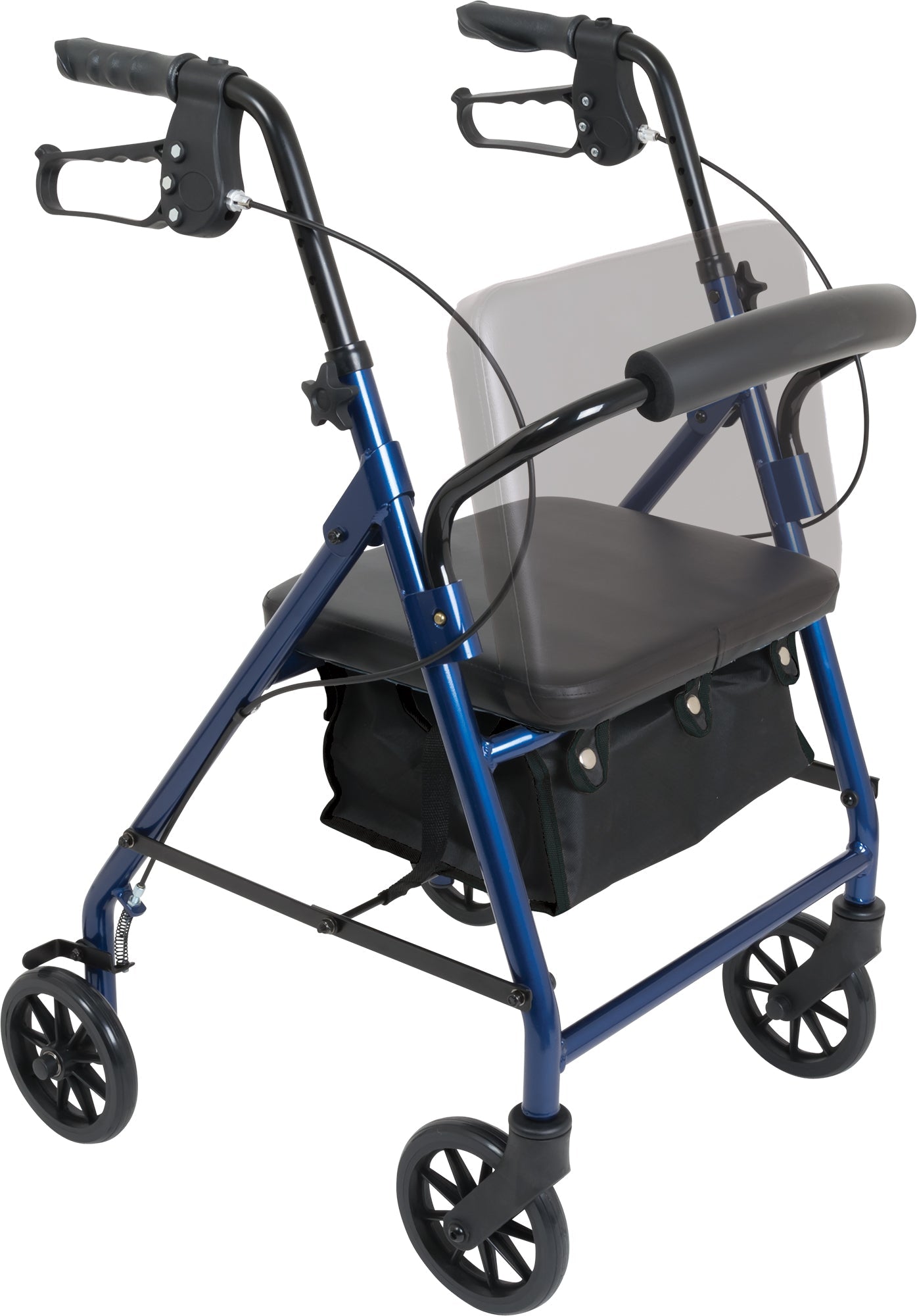 rollator junior aluminum 6 wheels blue