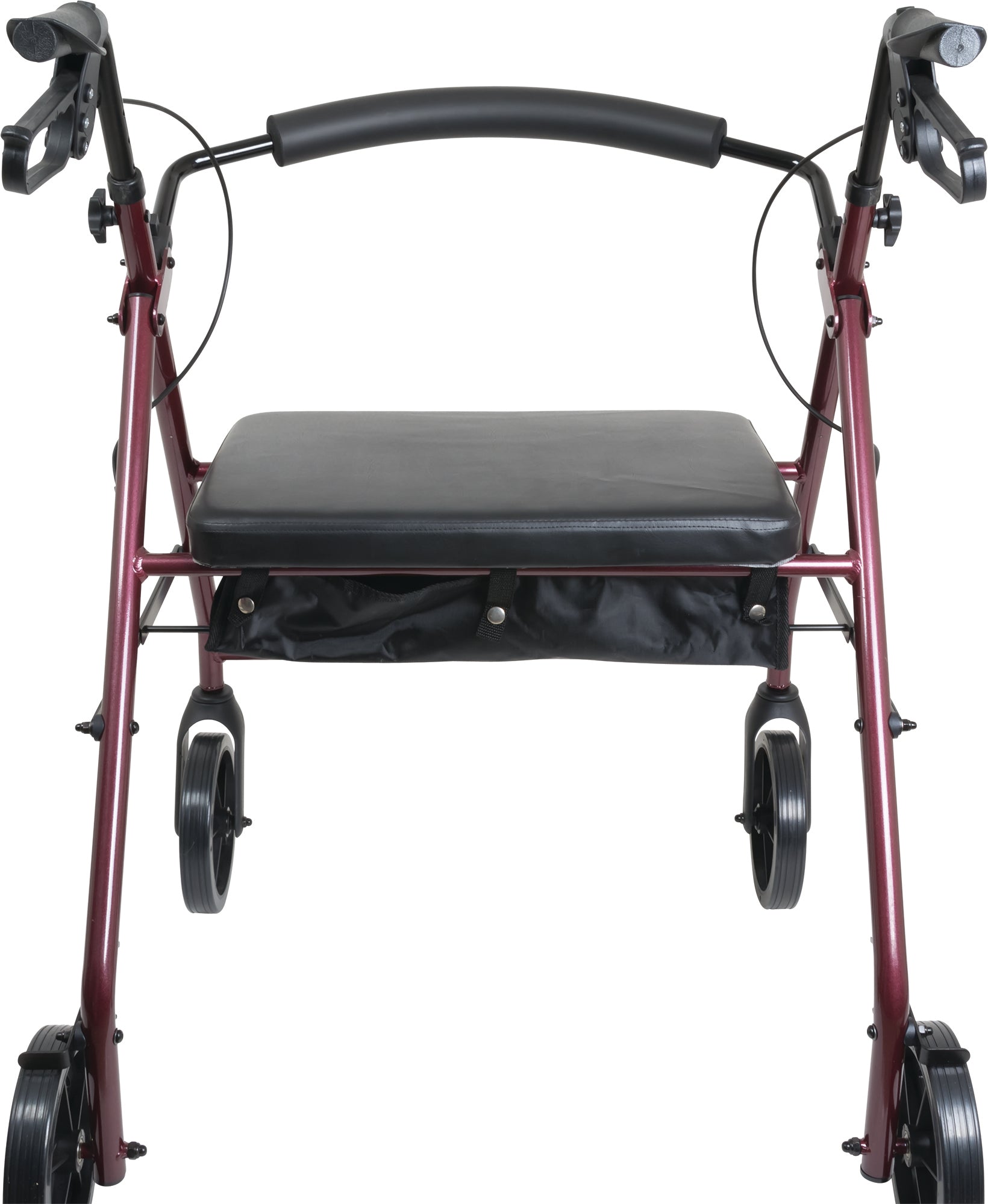 bariatric rollator w 8 wheels burgundy