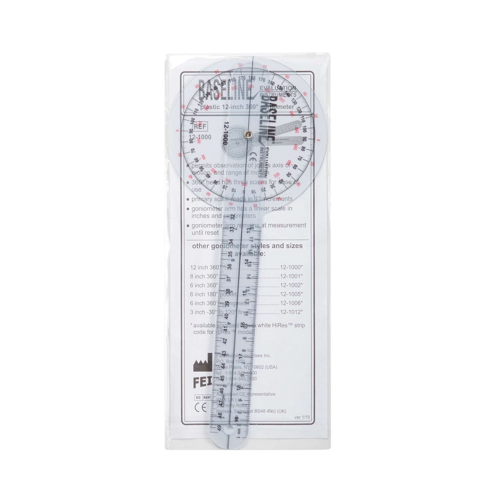 baseline goniometer 12 inch arms baseline goniometer mk258549ea