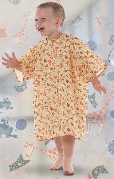 Patient Exam Gown All Stars Medium Kid Design (Turt-L Blue) Reusable