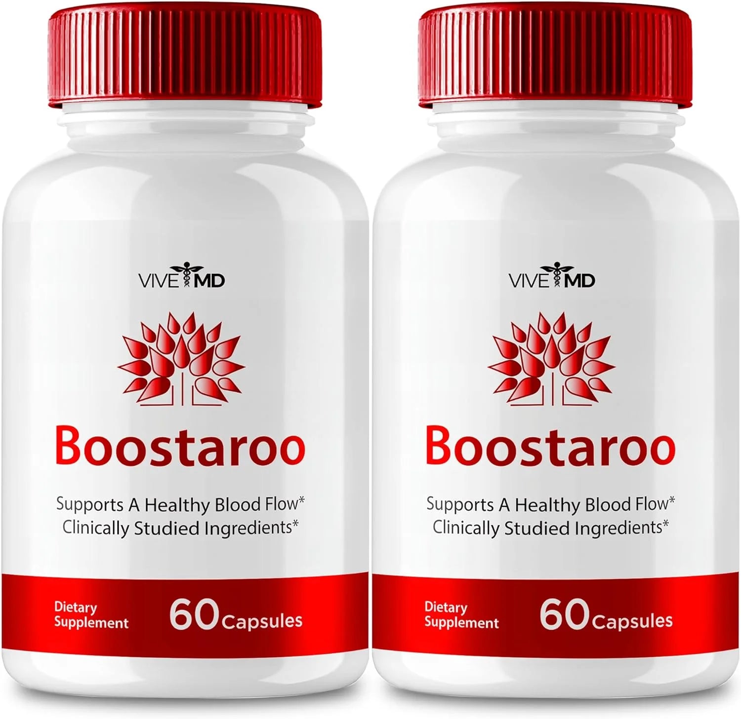 Boostaroo Ed Pills Advanced Formula Supplement   Maximum Strength Blood Flow Support Formula, Boostaroo Supplement for Healthy Blood Flow, 60 Capsules per Bottle (2 Pack)
