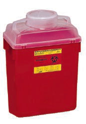 Sharps Container BD Red Base 17 1/2 X 12 4/5 X 8 4/5 Inch Vertical Entry 6 Gallon