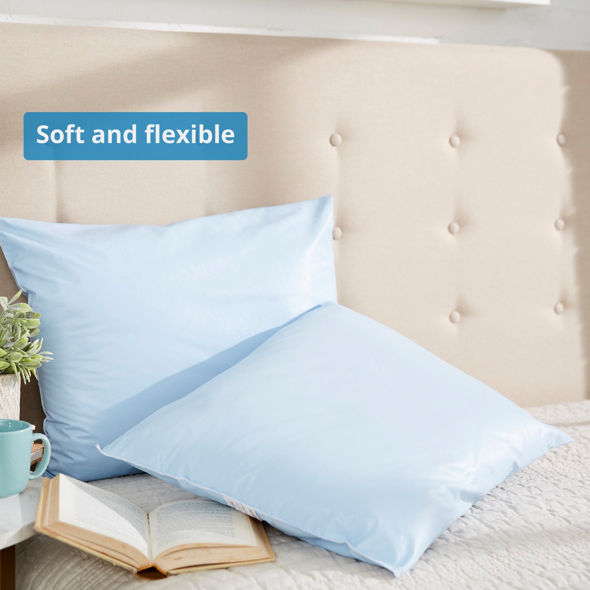 bed pillow mckesson 19 x 25 inch blue reusable packaging type each