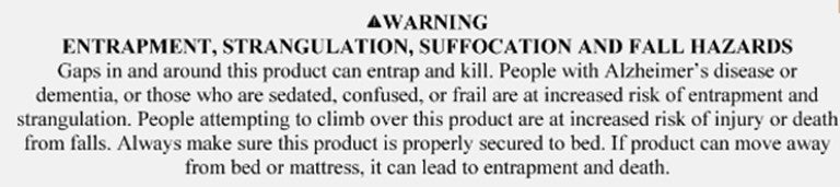 bed rails full length reduced gap pair