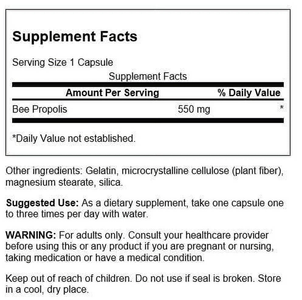 Bee Propolis 550 Mg 60 Caps 3 Pack