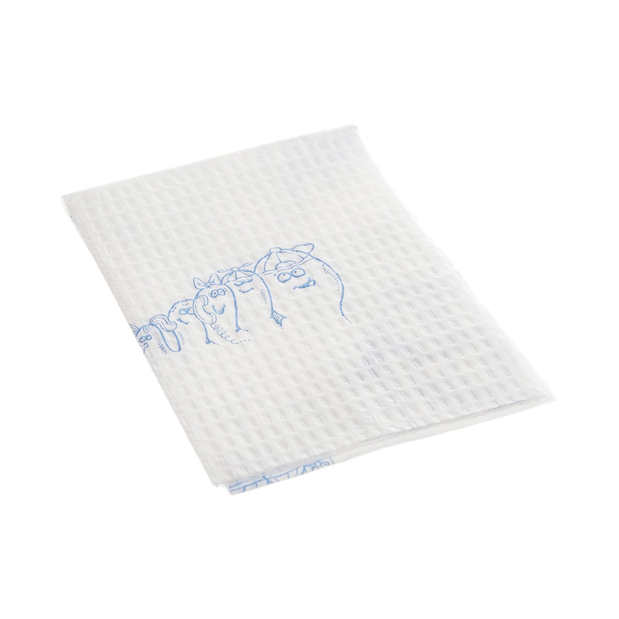 Procedure Towel Tidi Choice 13 W X 18 L Inch White / Blue Cartoon Toes NonSterile