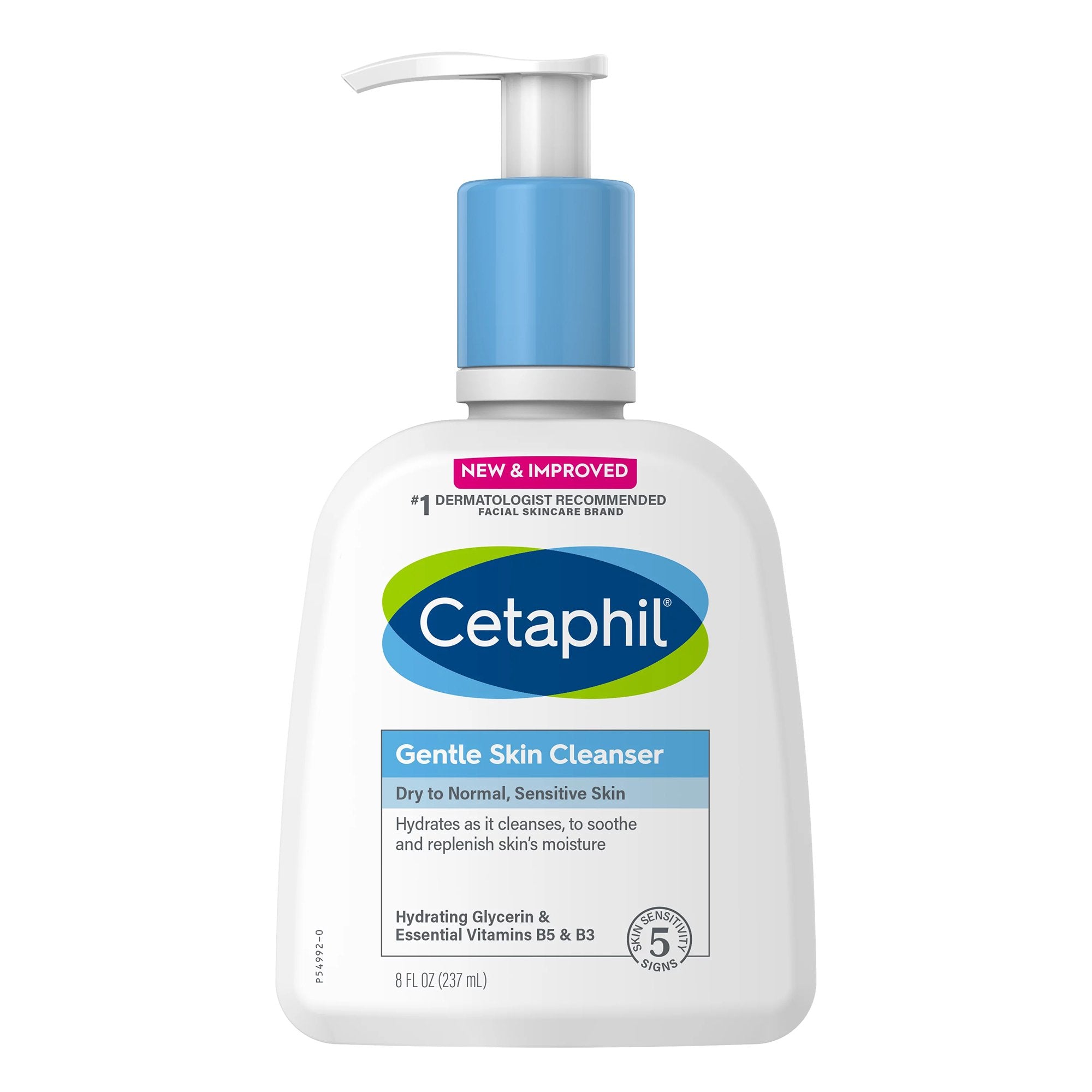 Facial Cleanser Cetaphil Gentle Skin Cleanser Lotion 8 oz. Pump Bottle Unscented