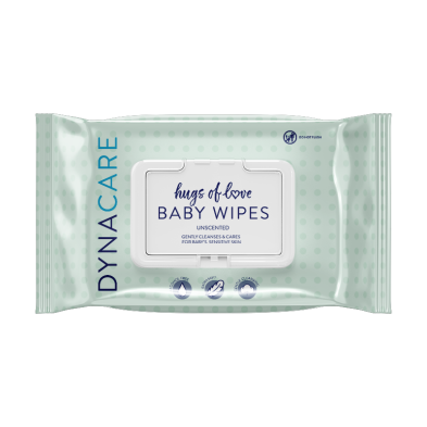 Dynarex Hugs of Love Baby Wipes, Resealable Bag