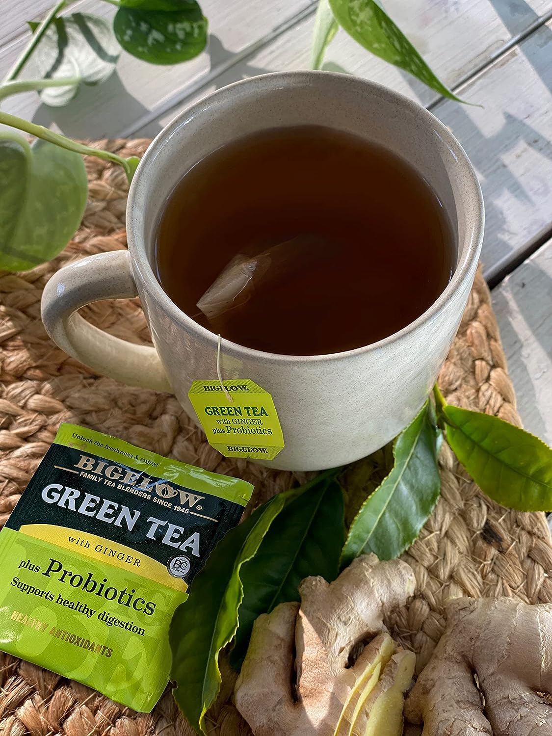 bigelow tea green tea with ginger case of 6 18 bag