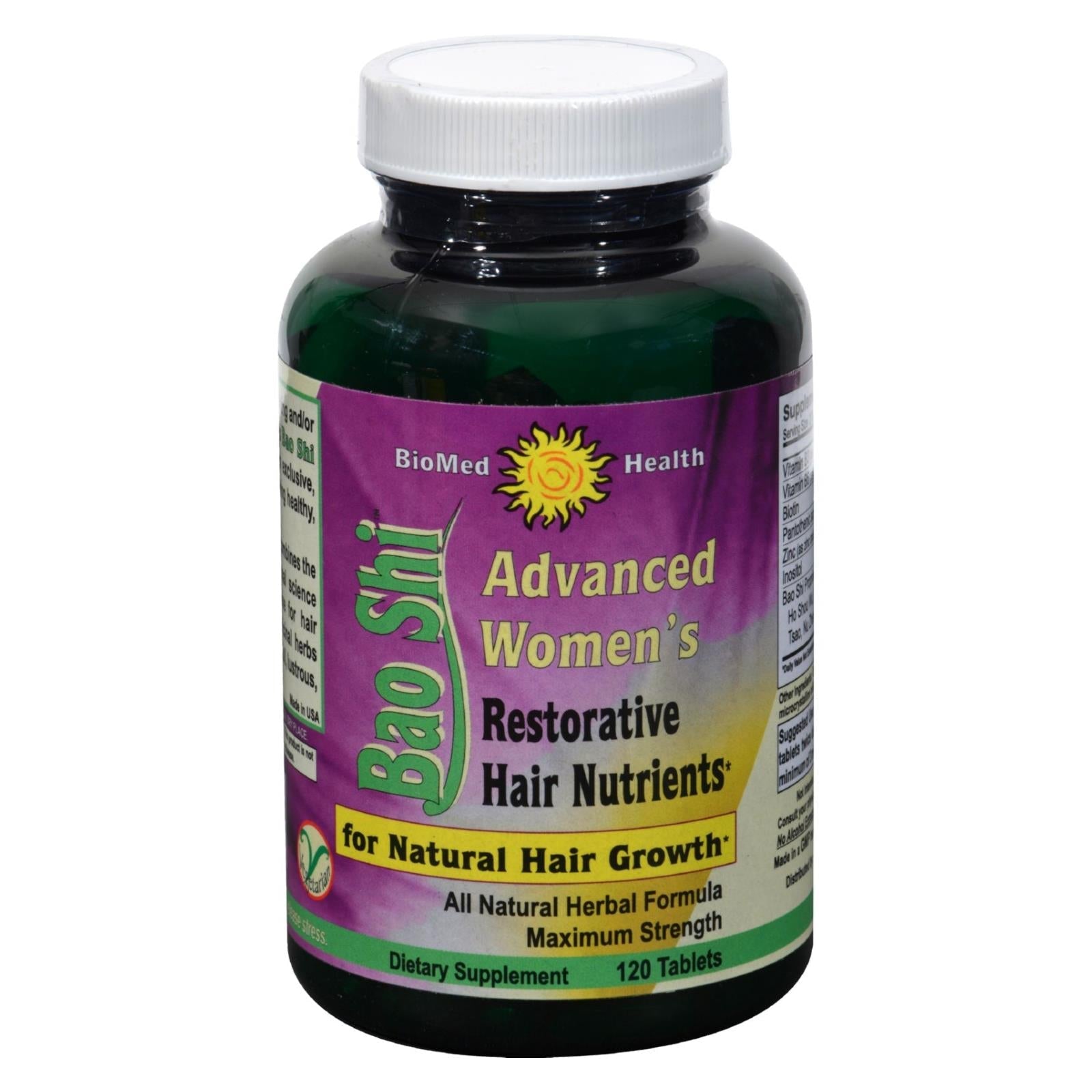 biomed health advanced womens bao shi restorative hair nutrients 120 caplets