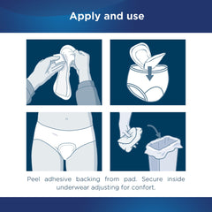 bladder control pad attends discreet ultra thin 9 inch length light absorbency polymer core one size fits most packaging type case
