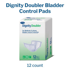 bladder control pad dignity doubler 13 x 24 inch moderate absorbency polymer core one size fits most packaging type case