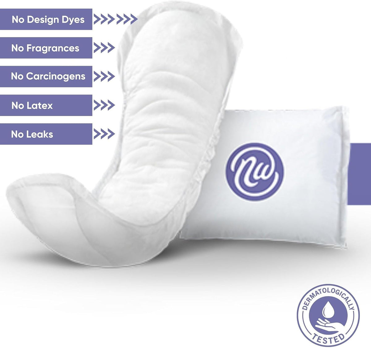 bladder control pad nexwear maximum long 13 3 4 inch length heavy absorbency super absorbent core one size fits most packaging type case
