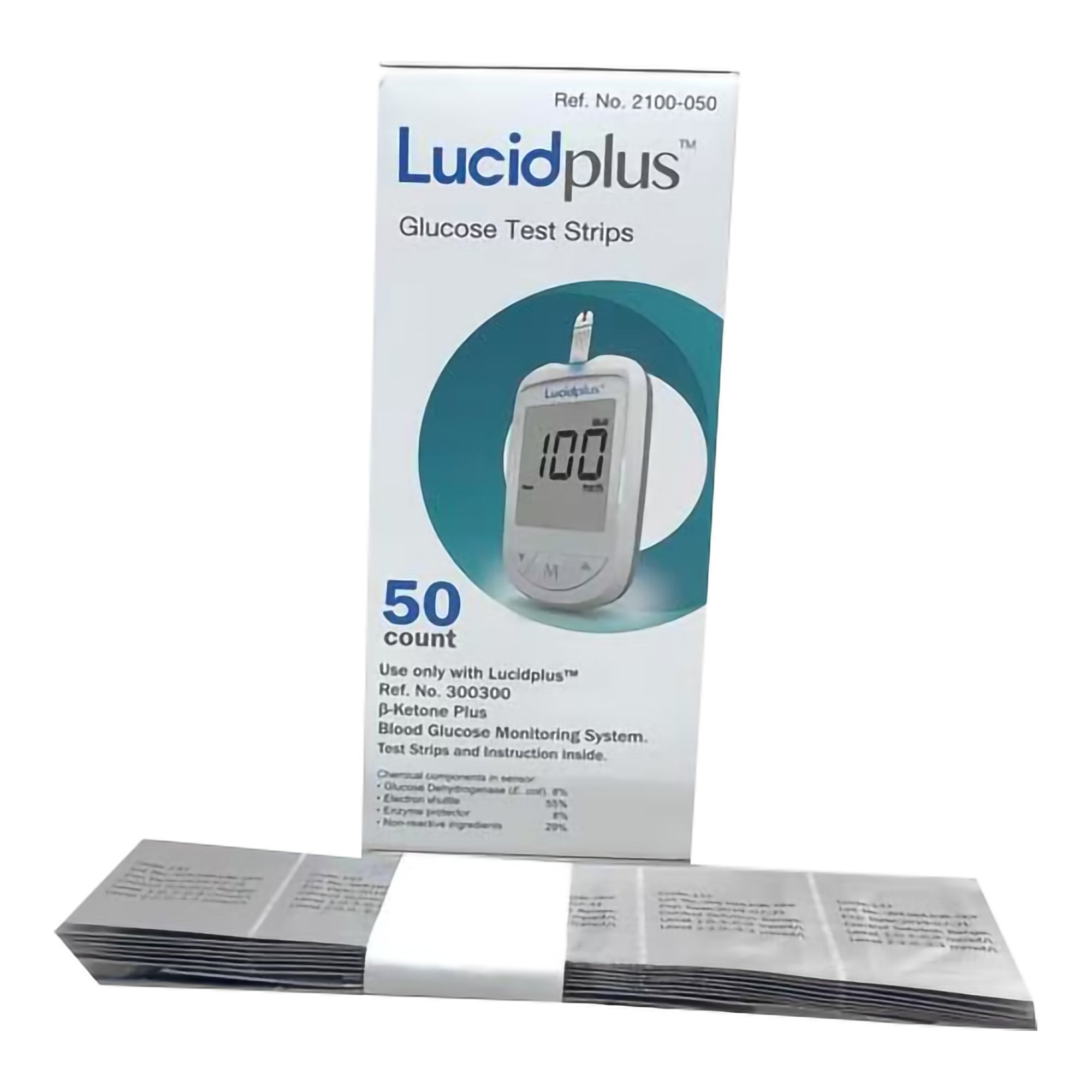 Blood Glucose and Ketone Test Strips Lucidplus 50 Strips per Pack