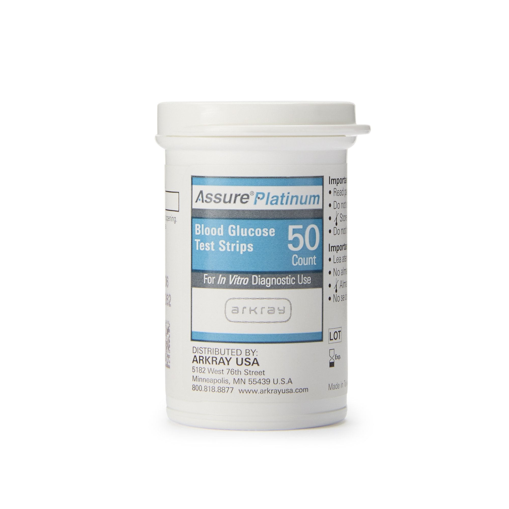 Blood Glucose Test Strips Assure Platinum 50 Strips per Pack