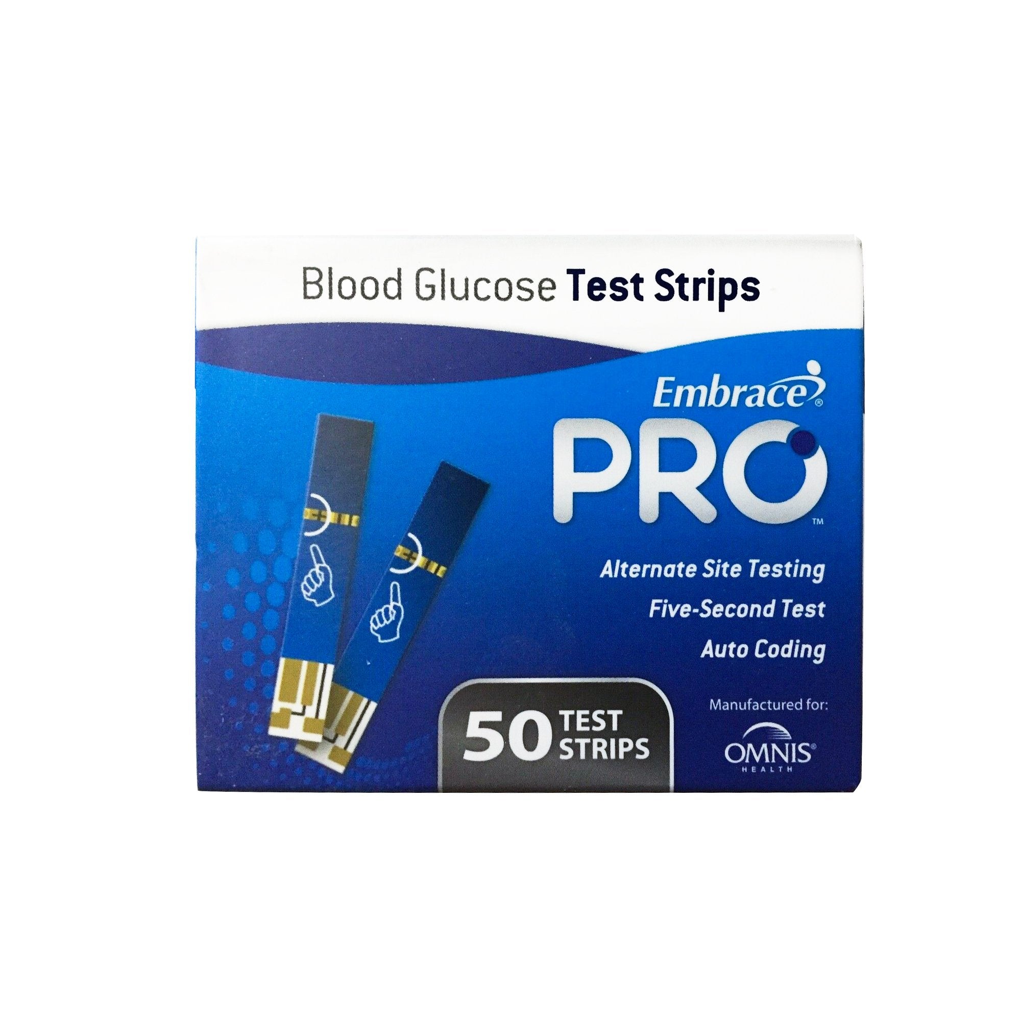 Blood Glucose Test Strips Embrace 50 Strips per Pack