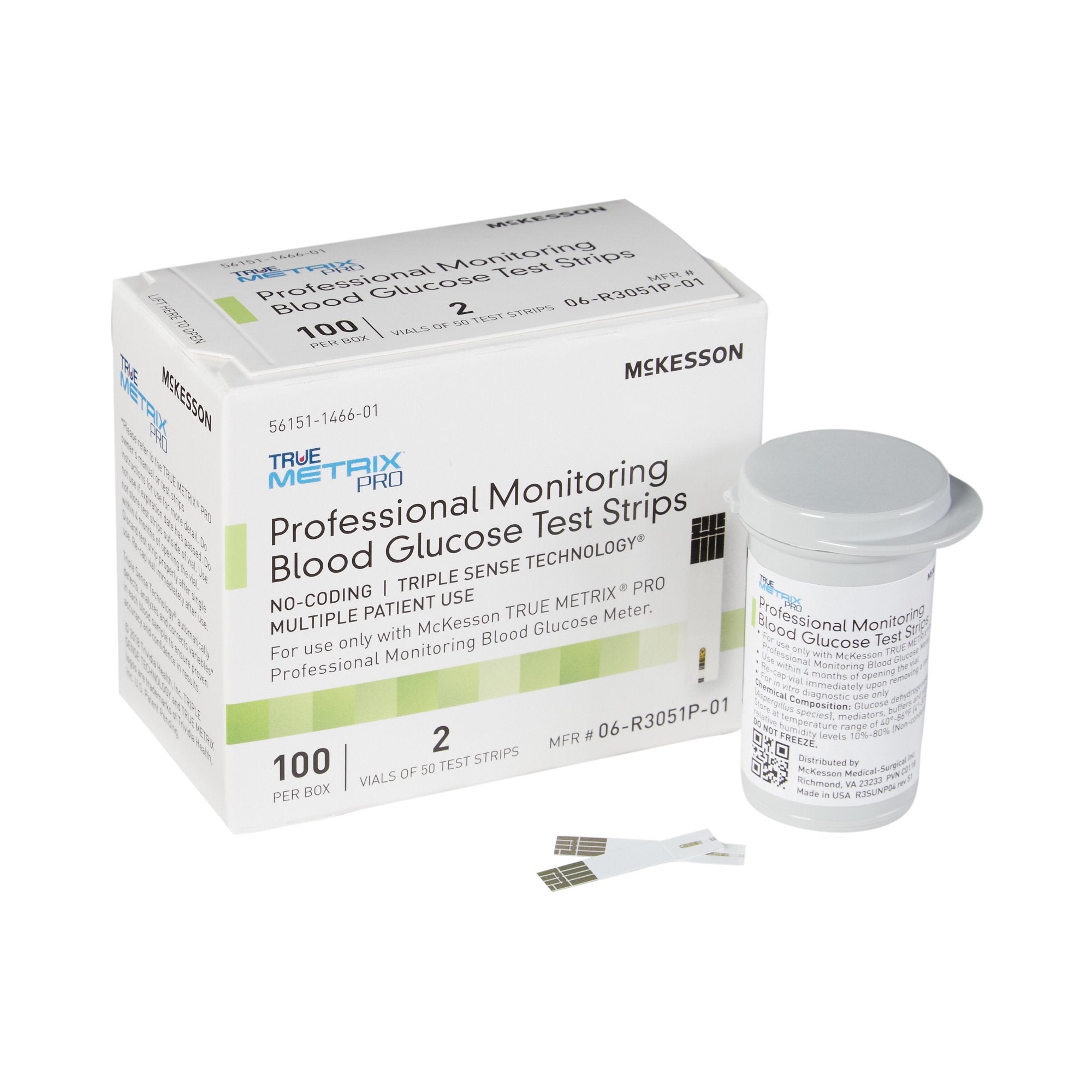 Blood Glucose Test Strips McKesson TRUE METRIX PRO 100 Strips per Pack