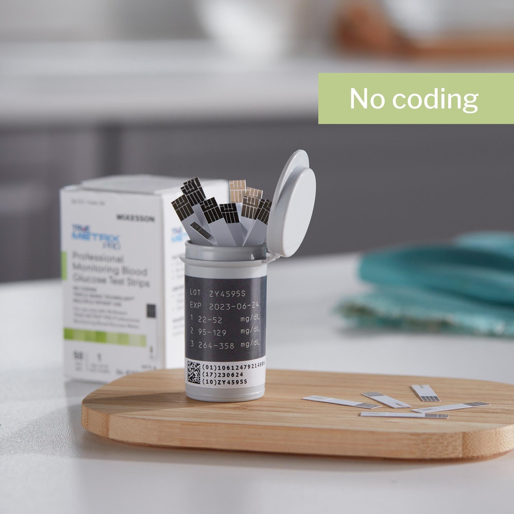 blood glucose test strips mckesson true metrix pro 50 strips per pack packaging type box