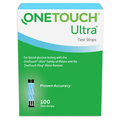 Blood Glucose Test Strips OneTouch Ultra Blue 100 Strips per Pack