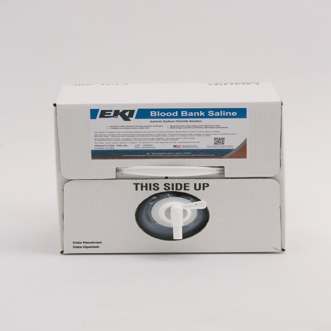 Immunohematology Reagent Saline Blood Bank 0.85% 20 Liter,Packaging Type- Each