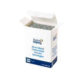 blue metal detectable woven bandage 2