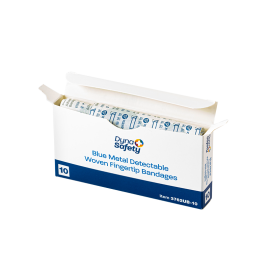 blue metal detectable woven bandage fingertip 2