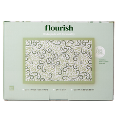 boom home medical flourish ultra absorbent underpads sage green flourish disposable underpad mk1253386bx