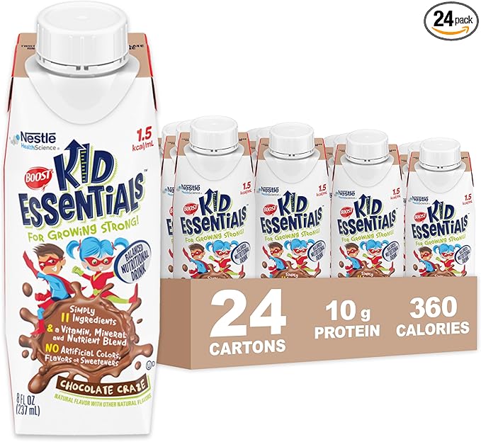 boost kid essentials 1 5 balanced nutritional drink chocolate 8 ounce carton boost kid essentials 1 5 pediatric oral supplement mk1178509ea