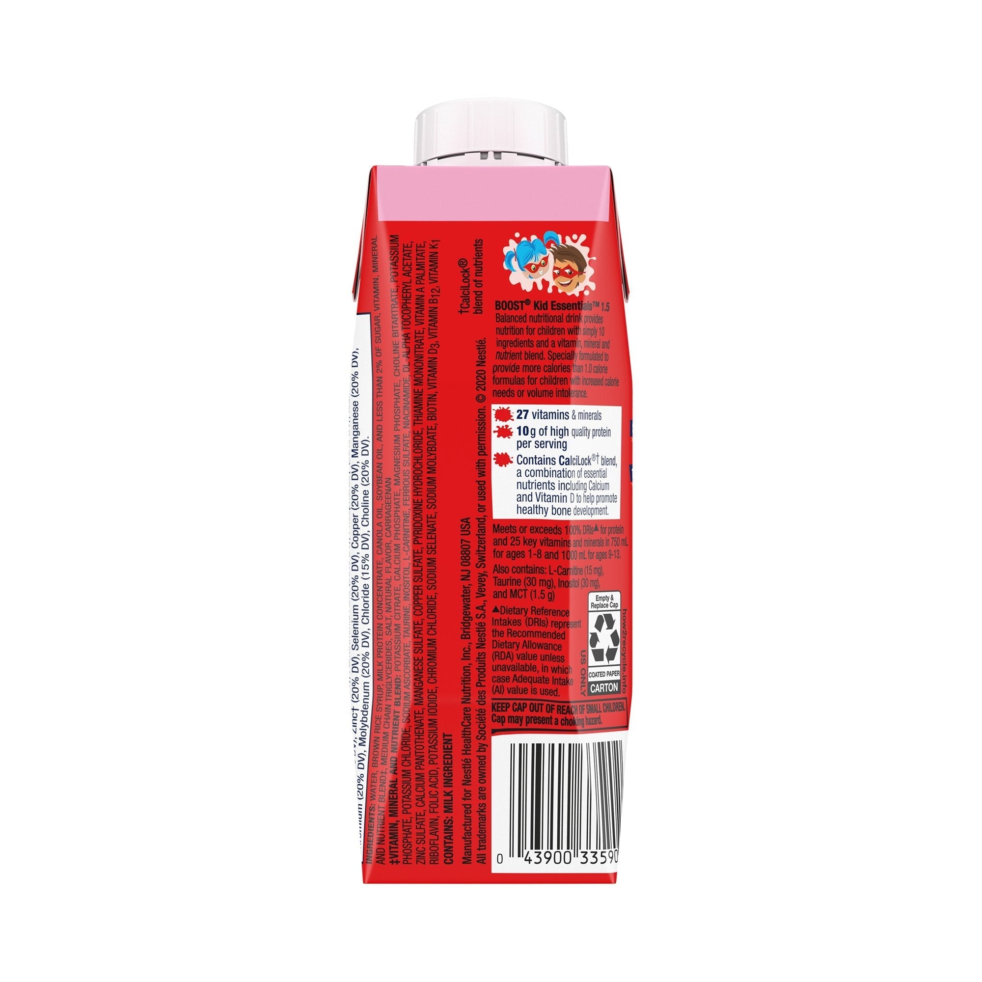 boost kid essentials 1 5 balanced nutritional drink strawberry 8 oz carton boost kid essentials 1 5 pediatric oral supplement mk1178511ea