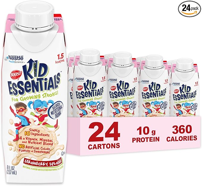 boost kid essentials 1 5 balanced nutritional drink strawberry 8 oz carton boost kid essentials 1 5 pediatric oral supplement mk1178511ea