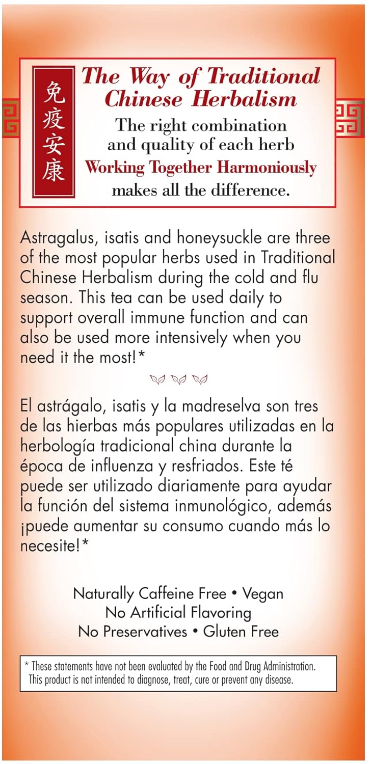 bravo teas and herbs tea daily immunity 20 bag