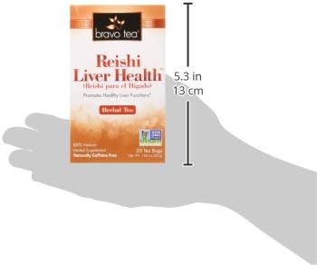 bravo teas and herbs tea reishi liver health 20 bag