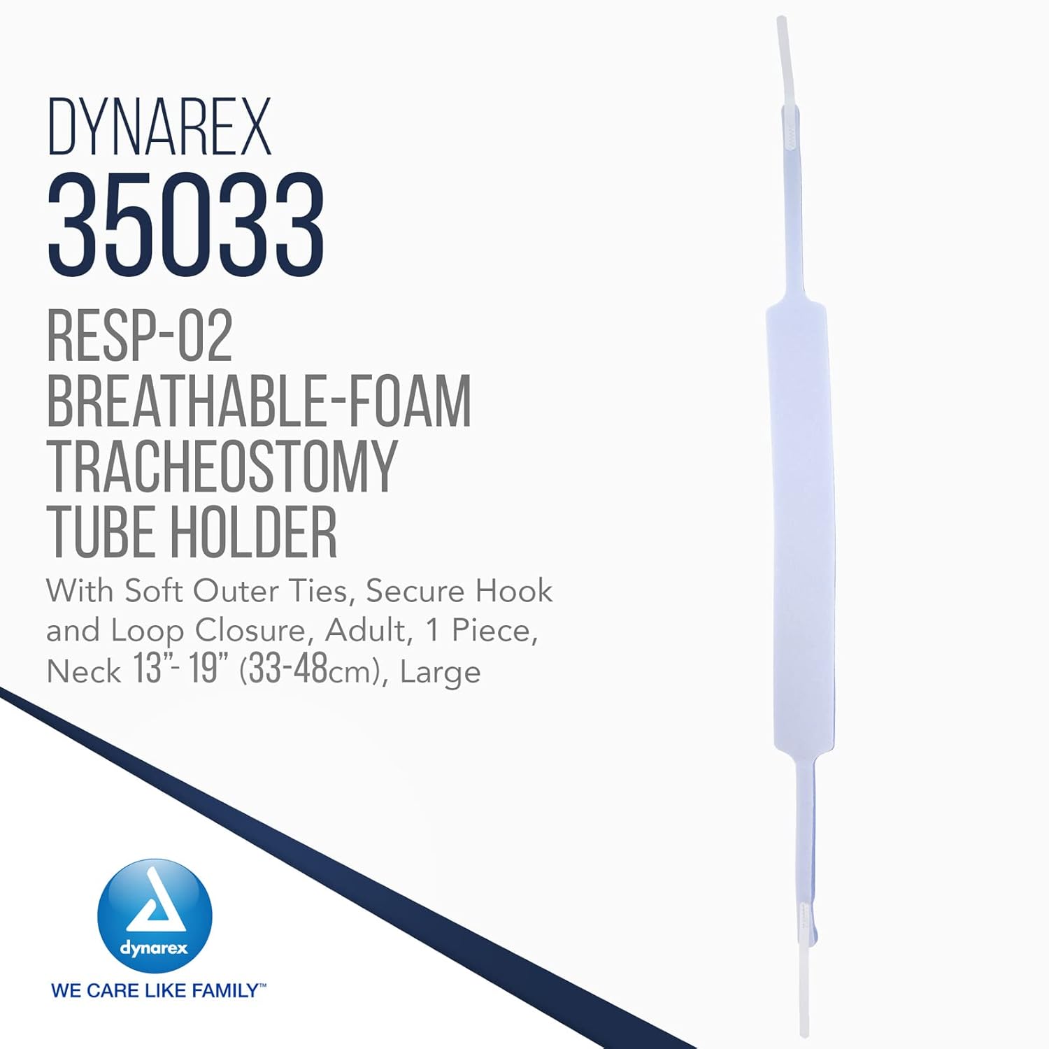 breathable foam trach tube holder 1 piece