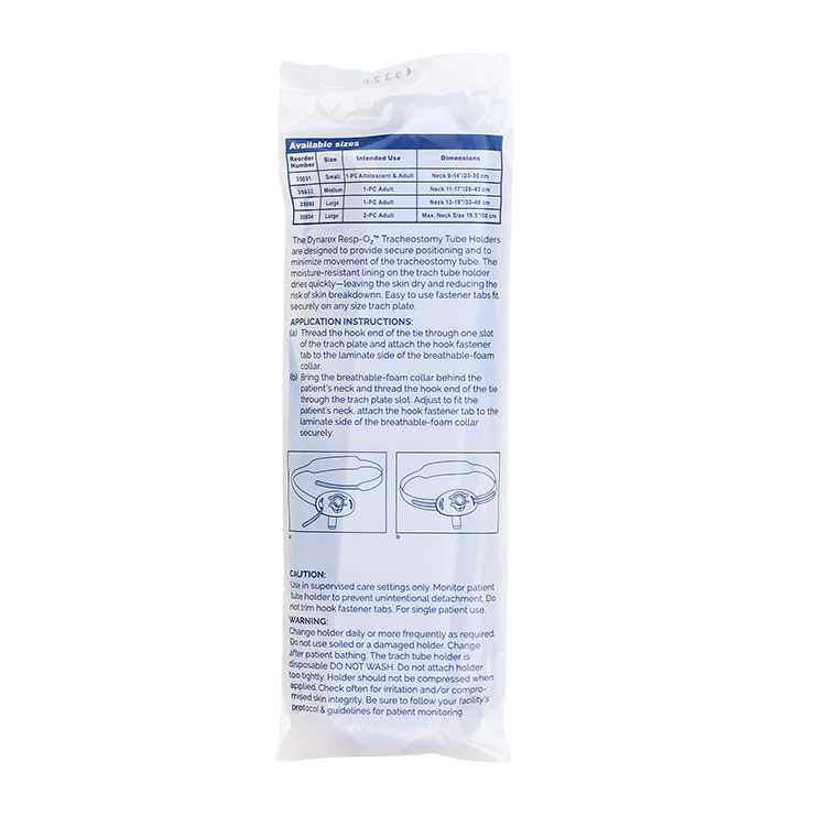 breathable foam trach tube holder 1 piece