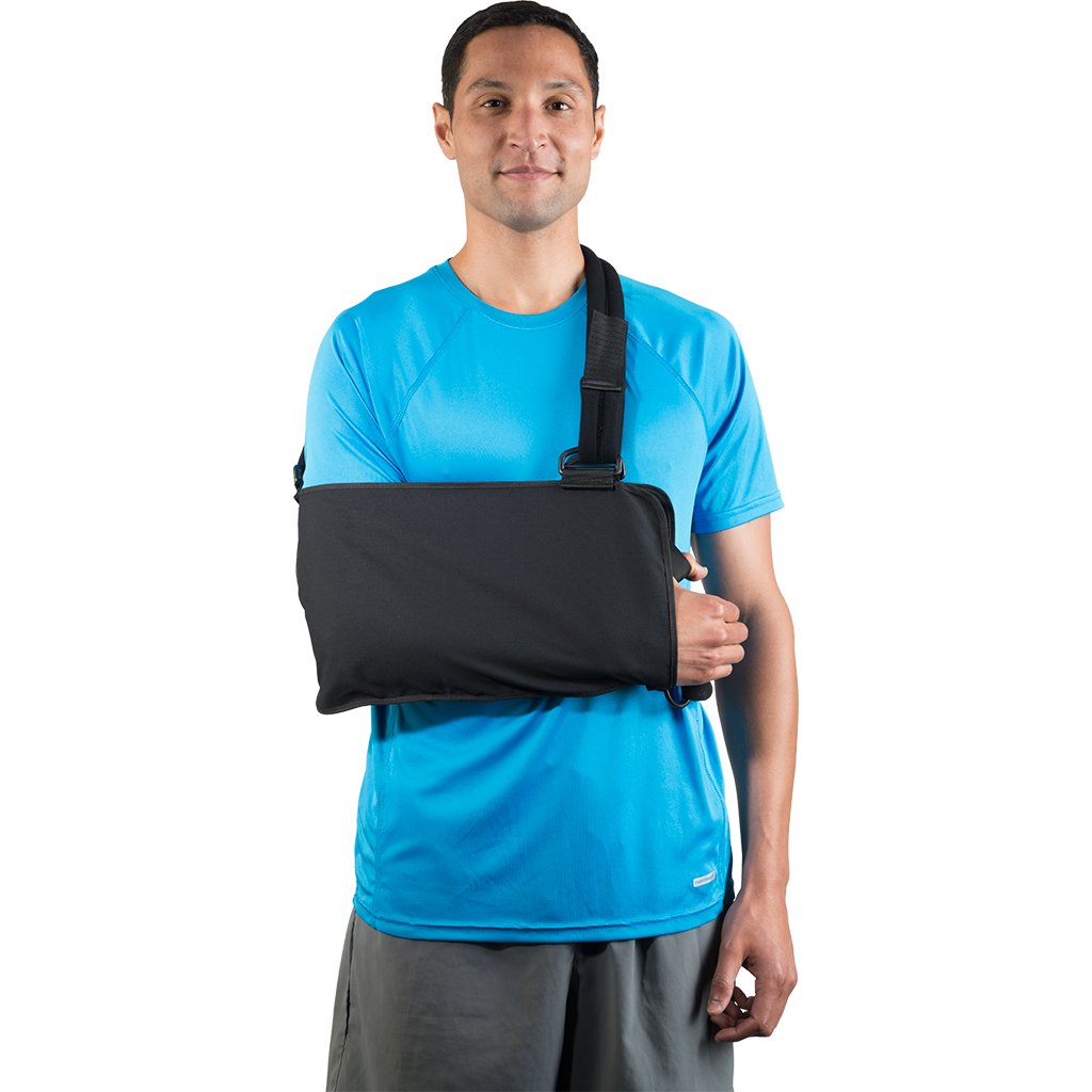 Shoulder Immobilizer Deluxe Large Cotton / Foam D Ring / Hook and Loop Strap Closure Envelope Left or Right Shoulder