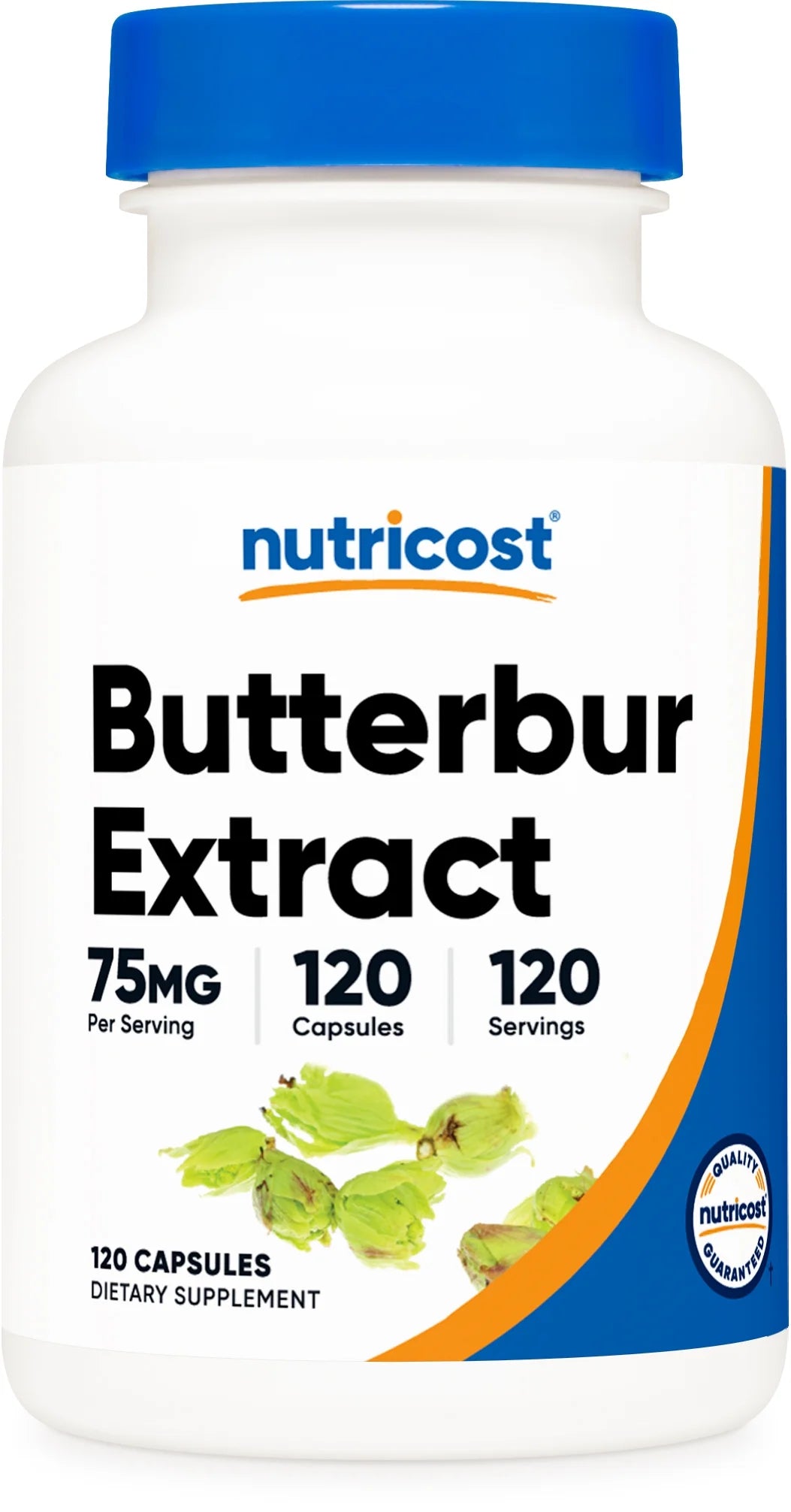 Butterbur Extract Capsules (75Mg) 120 Capsules   Gluten Free and Non Gmo Supplement