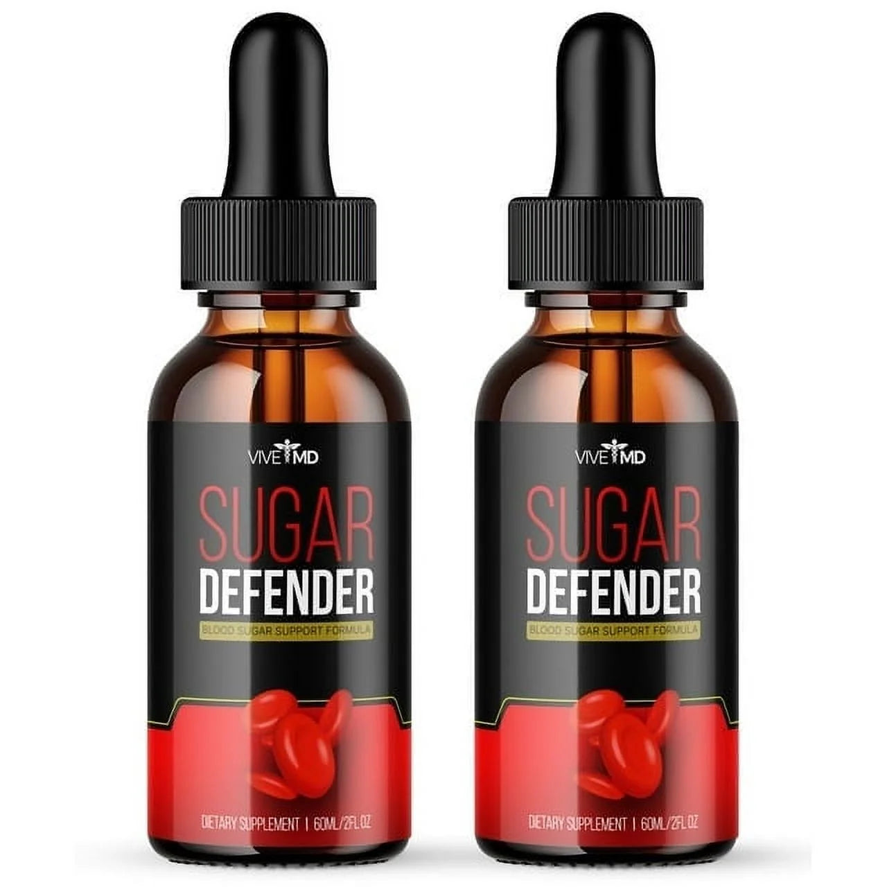 Sugar Defender, Blood Sugar Support Supplement – Official Formula Dietary Supplement Drops Extra Strength with Hawthorn Berry Organic, Horse Chestnut Extract, Grape Seed Extract (2 Pack)