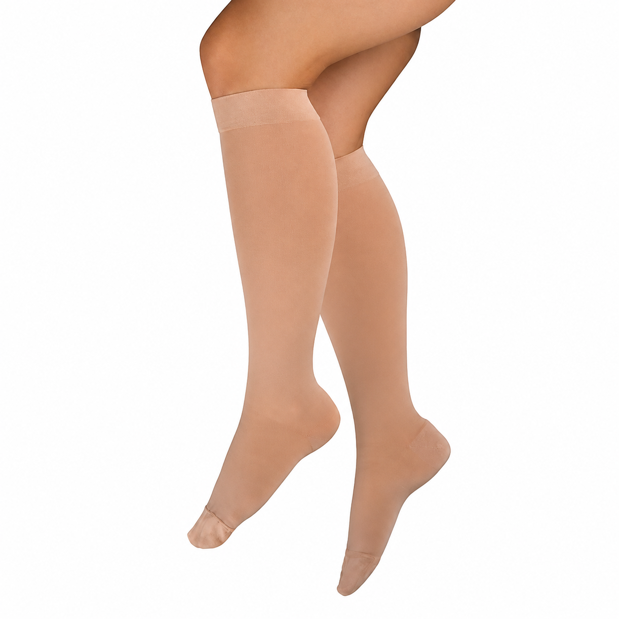 Firm Surg Wgt Stkngs Sm Beige 20-30mmhg Below Knee Clsd Toe