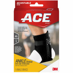 Ankle Brace with Side Stabilizers 3M Ace One Size Fits Most Lace-Up Foot,Packaging Type- Each
