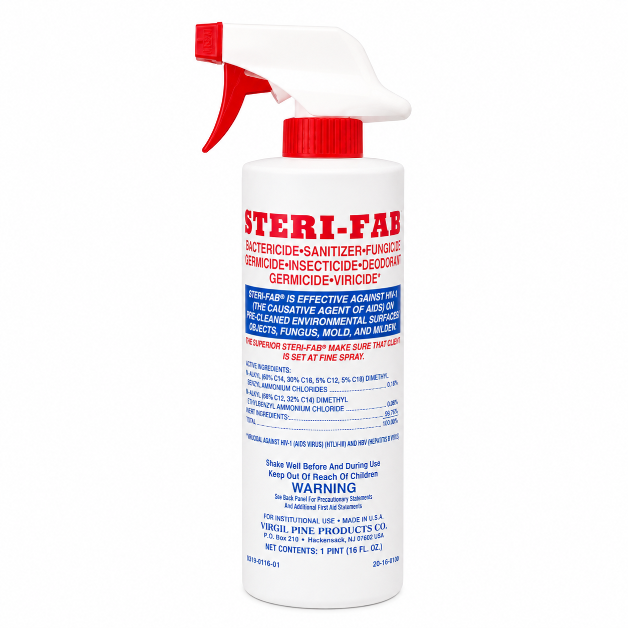 Steri-fab - Sanitizer & Disinfectant Spray (16oz)