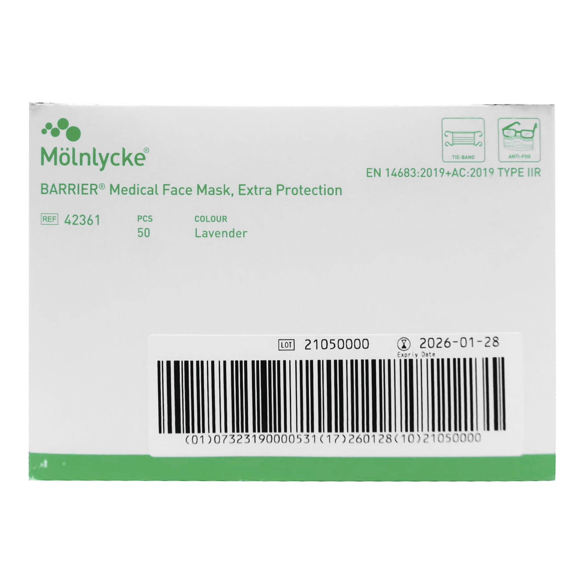 Surgical Mask Barrier Extra Protection Anti-fog ASTM Level 3 Tie Closure One Size Fits Most