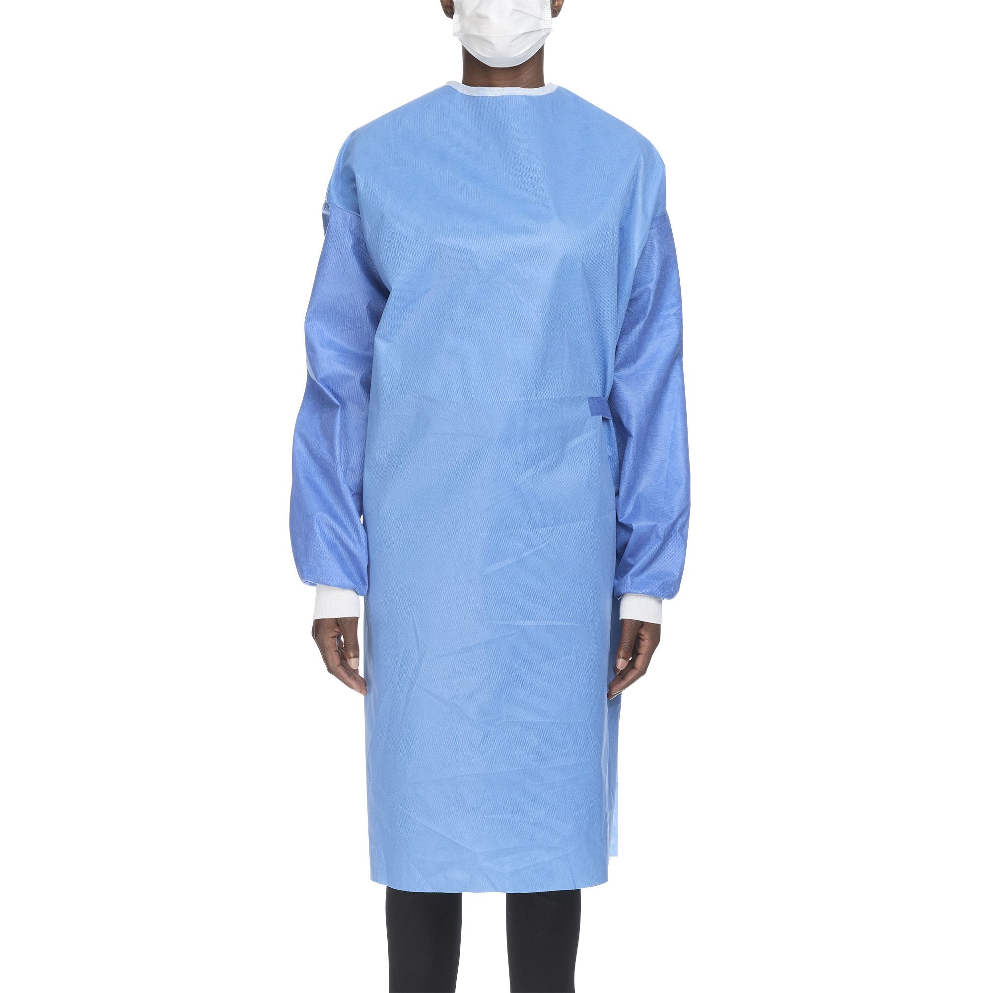 Non Reinforced Surgical Gown with Towel Astound Large Blue Sterile AAMI Level 3 Disposable