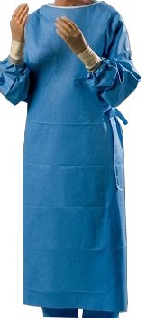 Non Reinforced Surgical Gown with Towel Astound 2X Large Blue Sterile AAMI Level 3 Disposable
