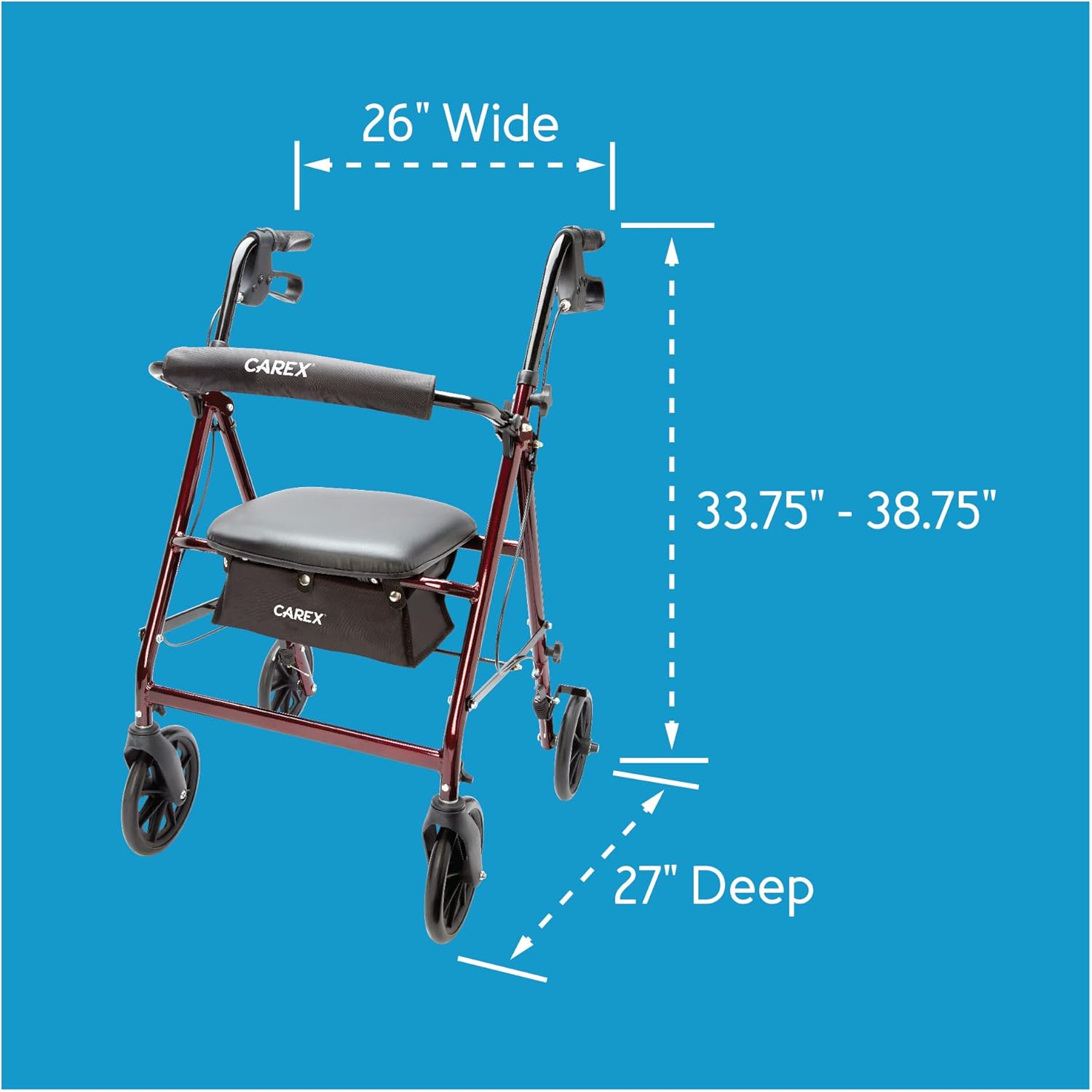 carex classics rolling walker