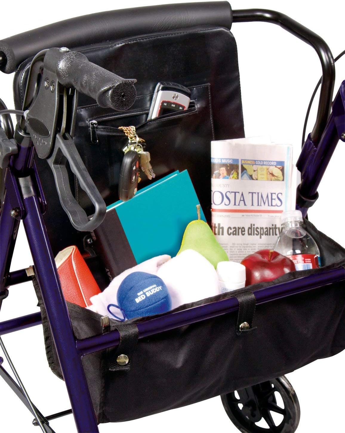 carex step n rest aluminum rollator black