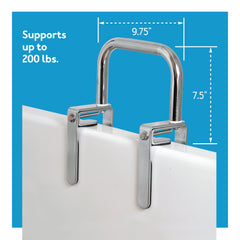 Carex Bathtub Rail With Chrome Finish