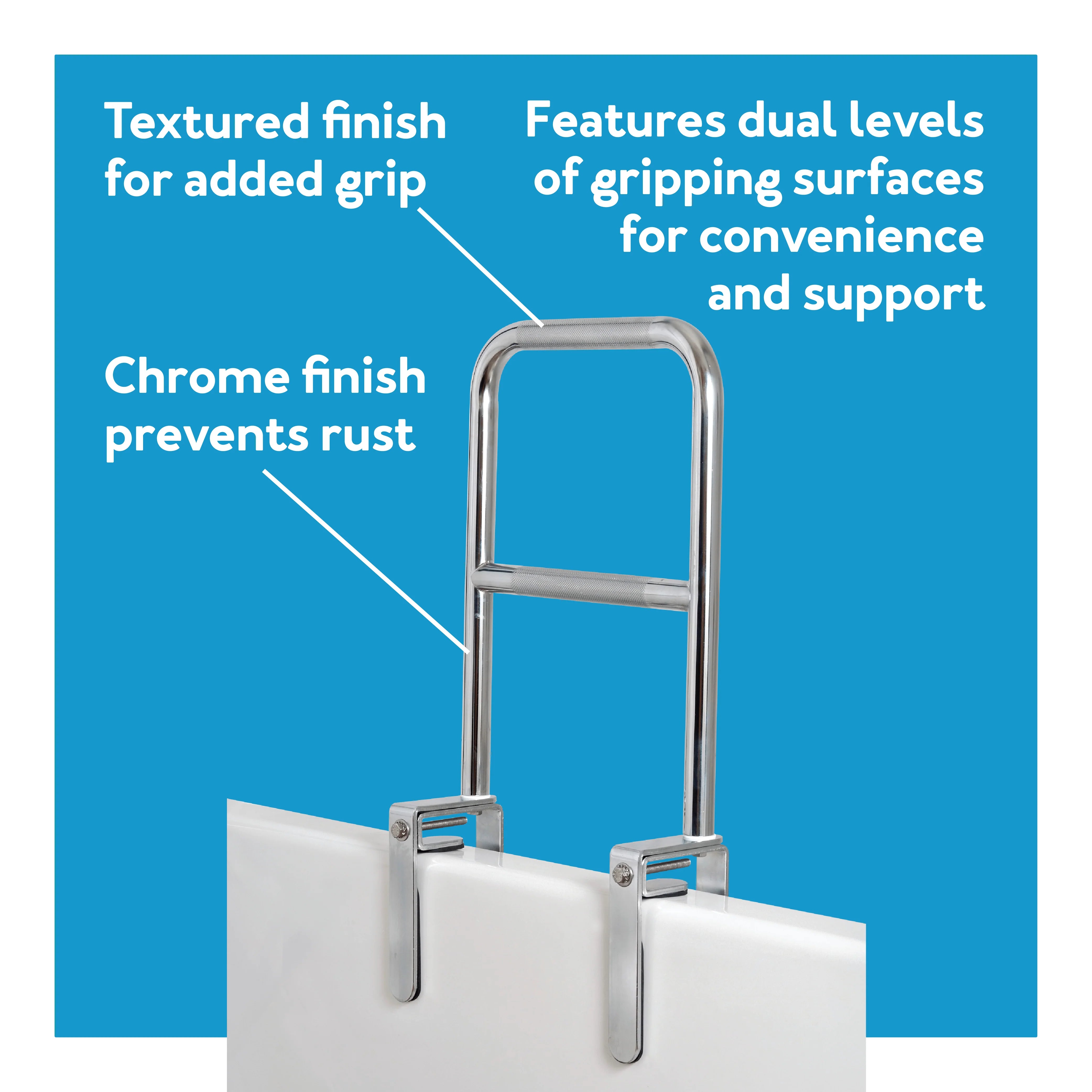 Carex Dual Level Bathtub Rail