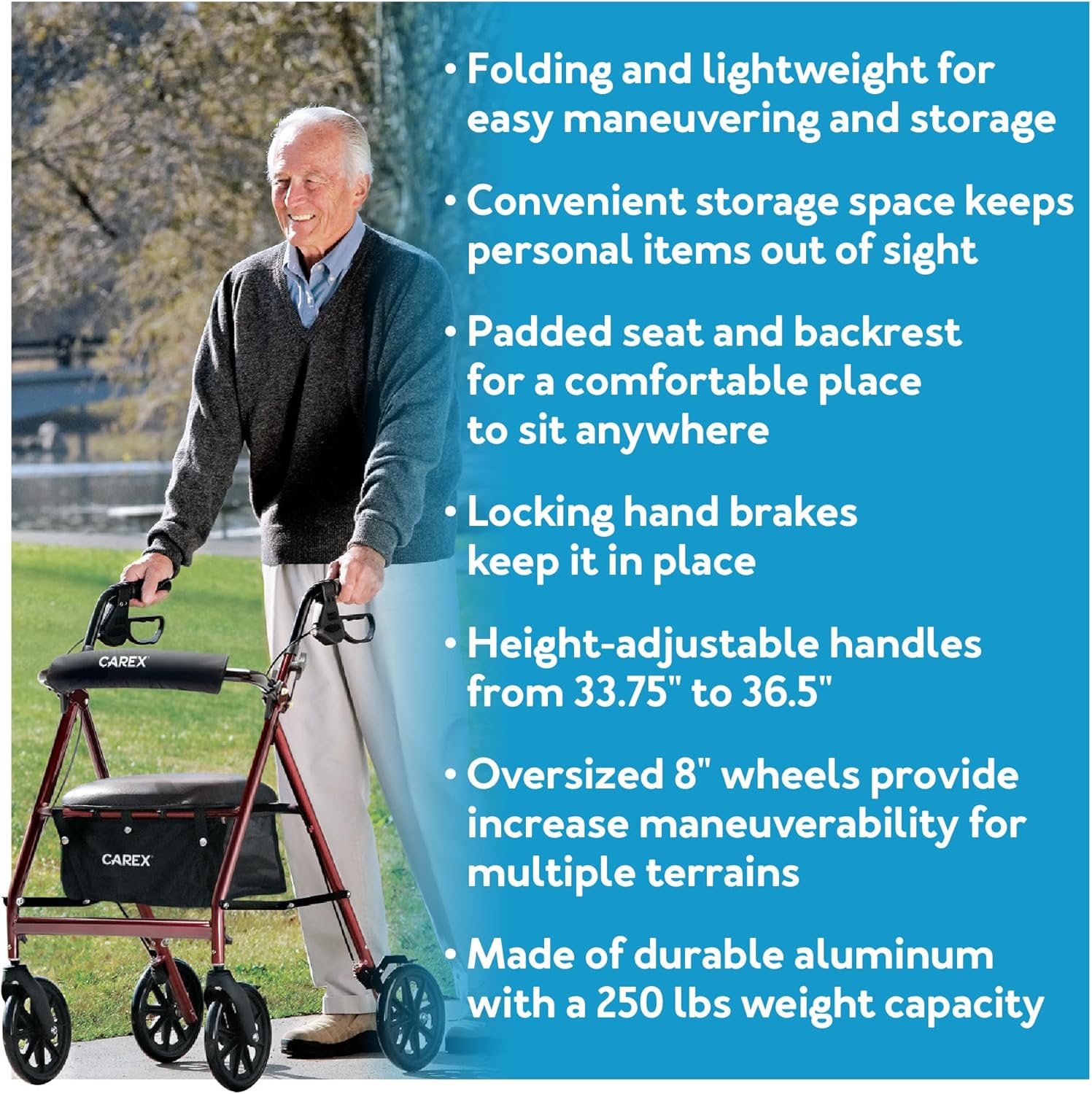 carex classics steel rollator